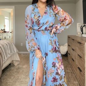 NWT ASOS Floral Shirred Maxi Dress